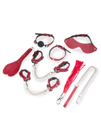 Kit bondage BDSM 8 pièces cuir végan