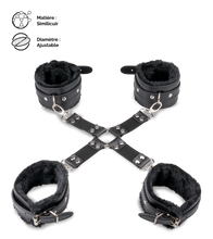 Charger l'image dans la galerie, Kit bondage menottes et attache en croix