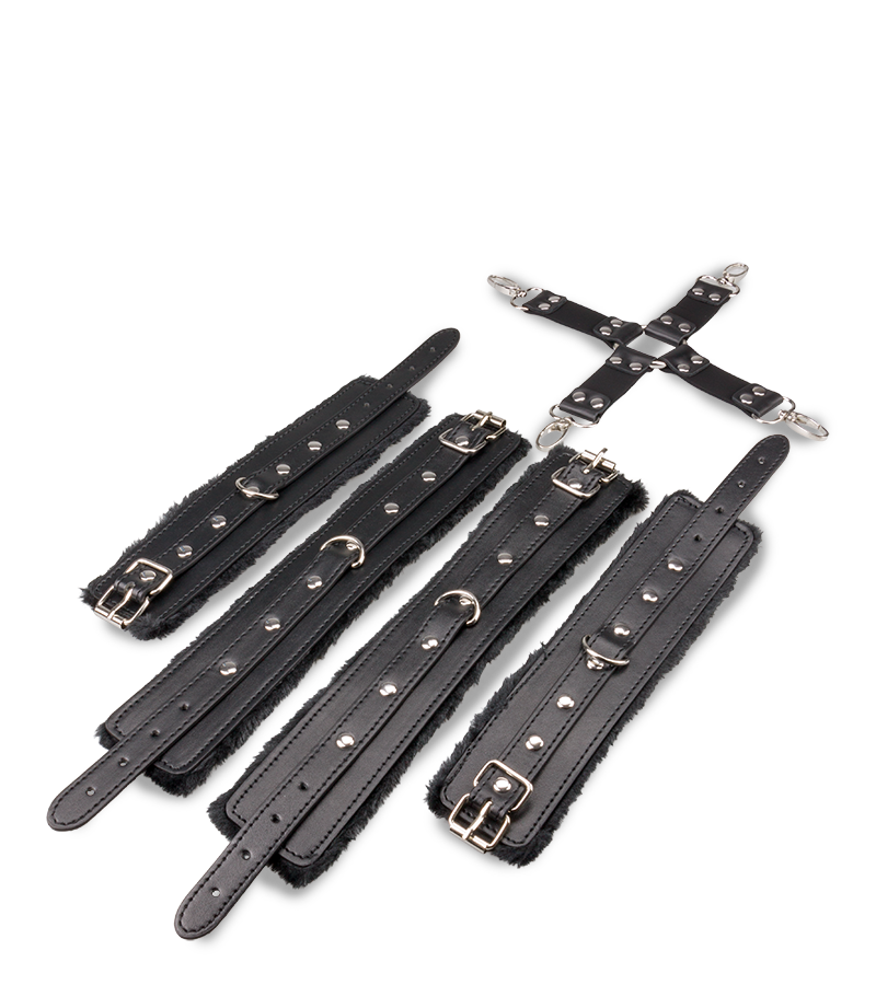 Kit bondage menottes et attache en croix