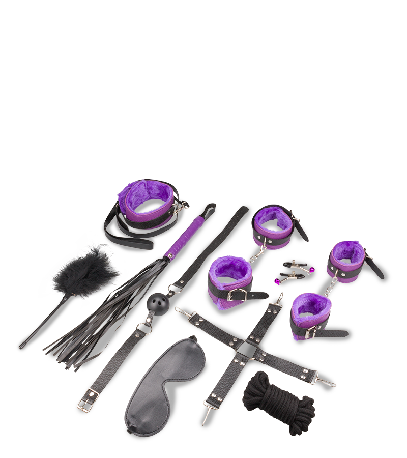 Kit jouets et accessoires bdsm 11 pièces