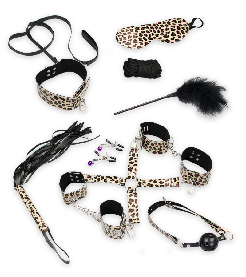 Kit jouets et accessoires bdsm 11 pièces