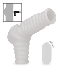 Charger l'image dans la galerie, Manchon de pénis et testicules vibrant nervuré Everest