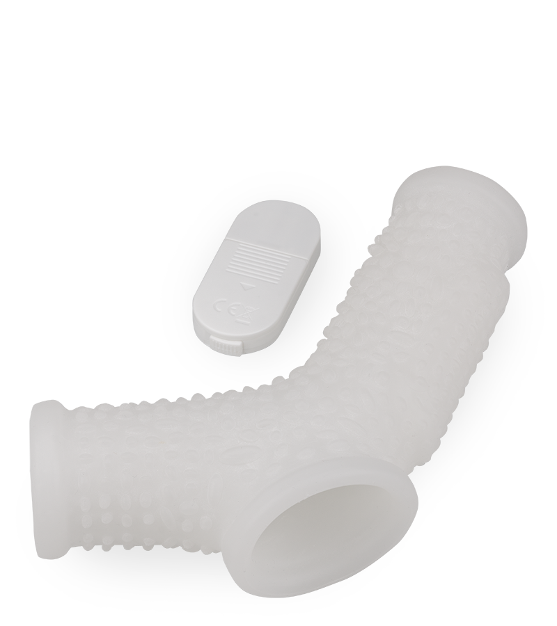 Manchon de pénis et testicules vibrant nodulé Everest