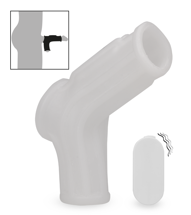 Manchon de pénis et testicules vibrant strié Everest