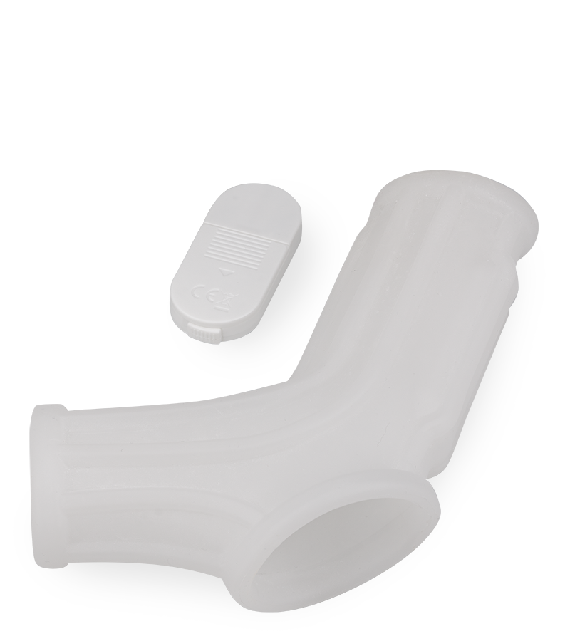 Manchon de pénis et testicules vibrant strié Everest