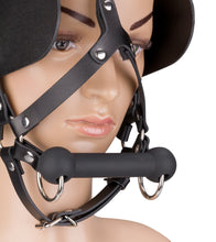 Charger l'image dans la galerie, Masque cheval en similicuir avec œillères et mors