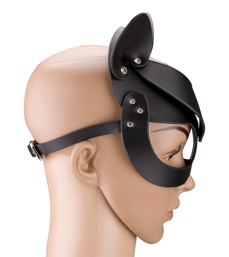 Masque de chat similicuir et strass