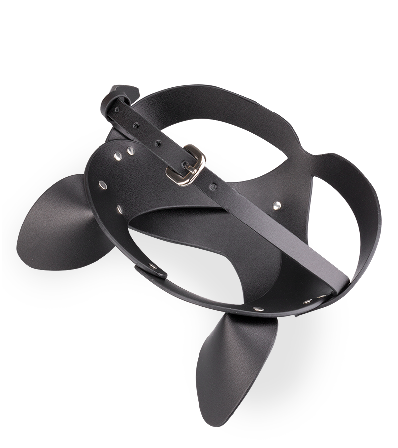 Masque de chat similicuir et strass