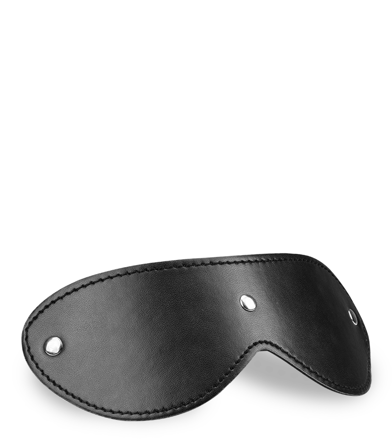 Masque loup cuir noir et rivets