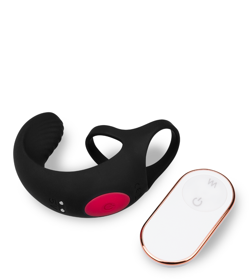 Masseur de testicules double anneau cockring vibrant Shape