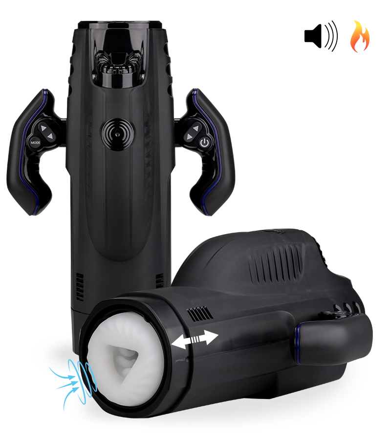 Masturbateur à poignées va-et-vient et aspirant Awesome