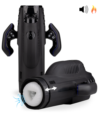 Masturbateur à poignées va-et-vient et aspirant Awesome