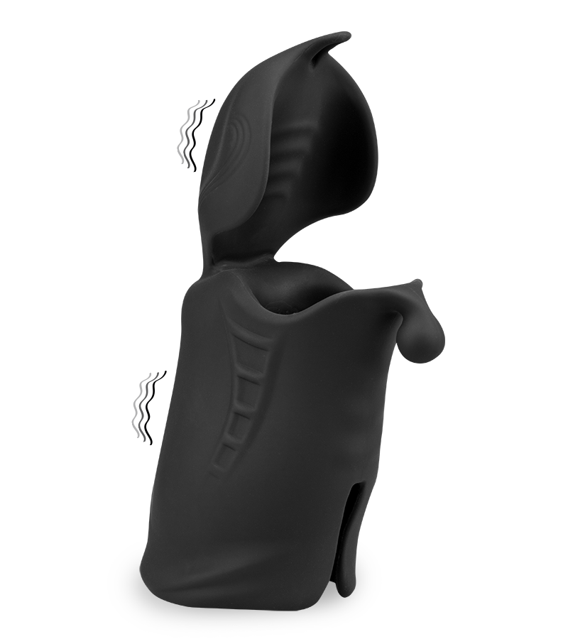 Masturbateur automatique à double entrée testicules et gland