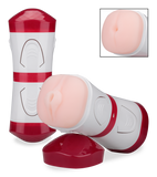 Masturbateur double plaisir vagin anus en silicone