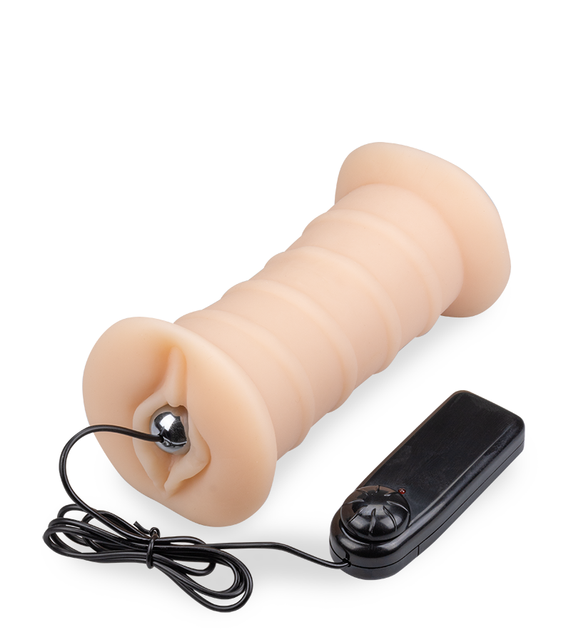 Masturbateur double vagin vibrant