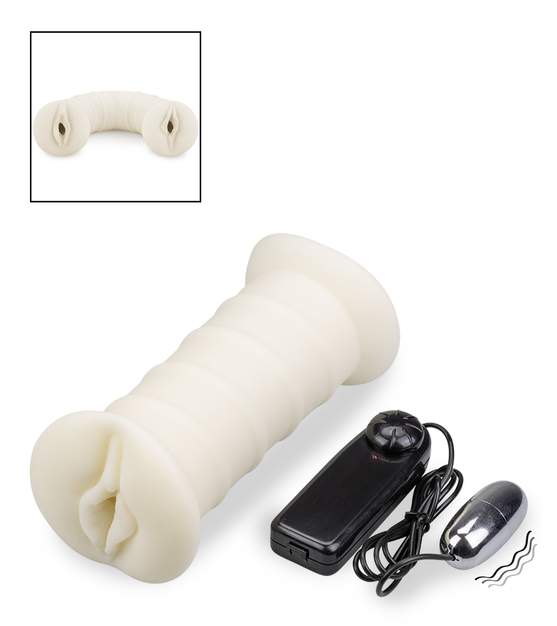 Masturbateur double vagin vibrant