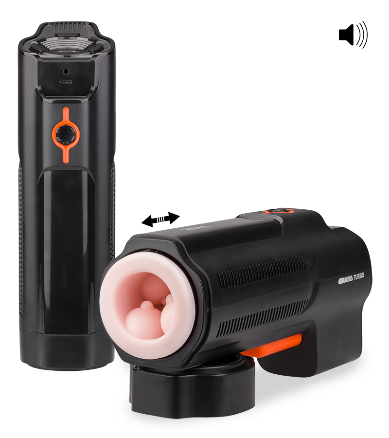 Masturbateur va-et-vient avec fonction vocale Turbo Gun
