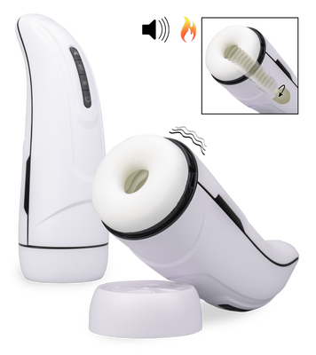 Masturbateur vibrant et chauffant avec fonction léchage Asher