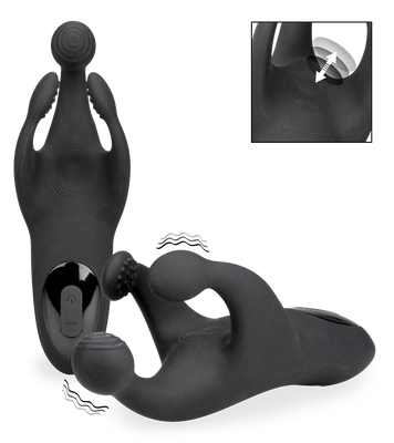 Masturbateur vibrant et pulsateur Ă  trois branches Orgo