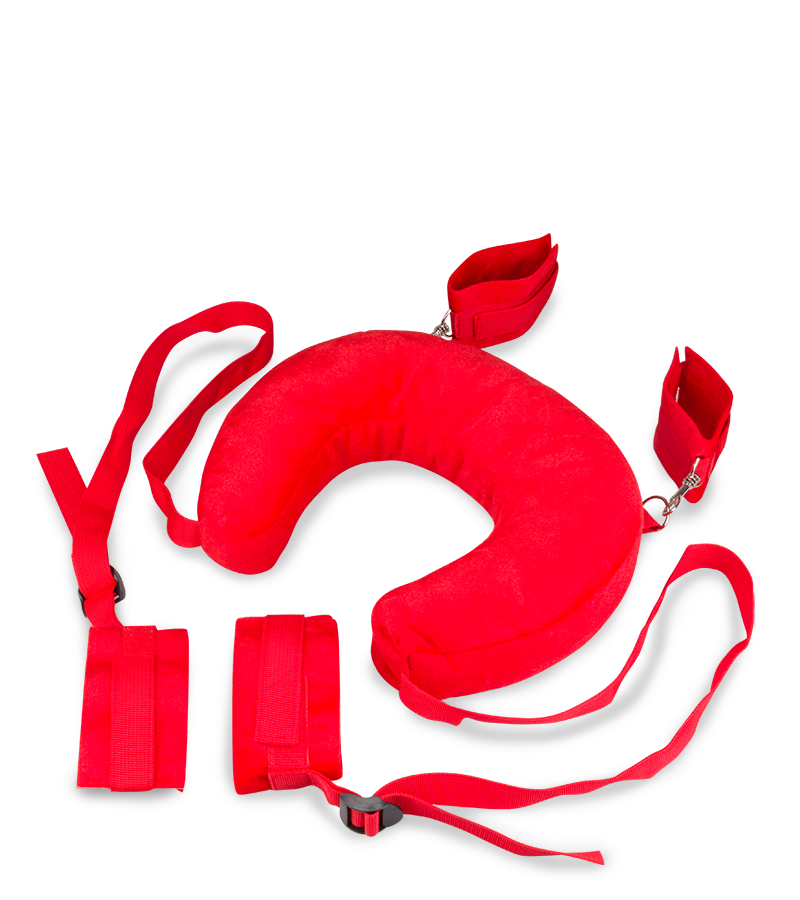 Menottes bondage chevilles et poignets avec coussin