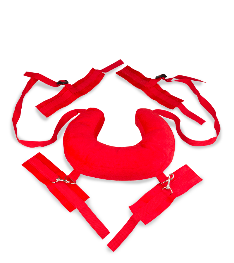 Menottes bondage chevilles et poignets avec coussin