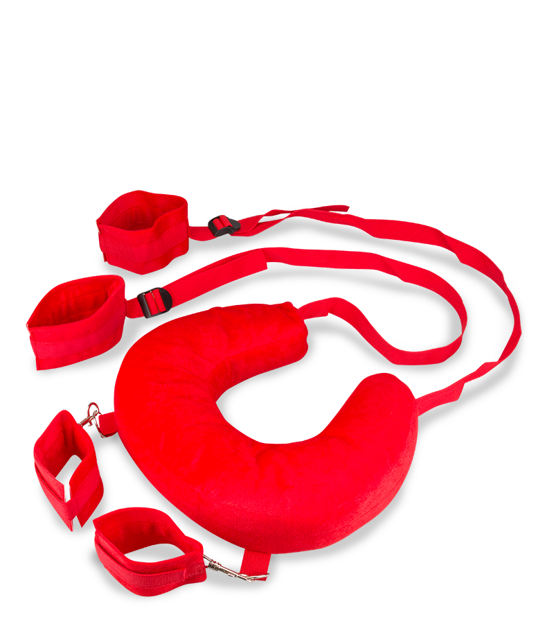 Menottes bondage chevilles et poignets avec coussin