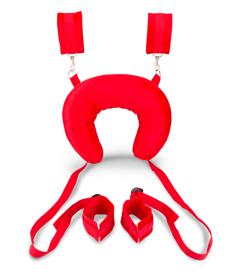 Menottes bondage chevilles et poignets avec coussin