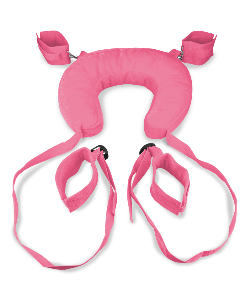 Menottes bondage chevilles et poignets avec coussin