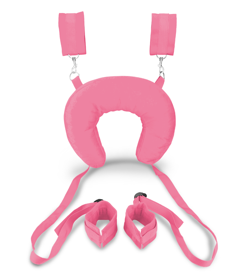 Menottes bondage chevilles et poignets avec coussin