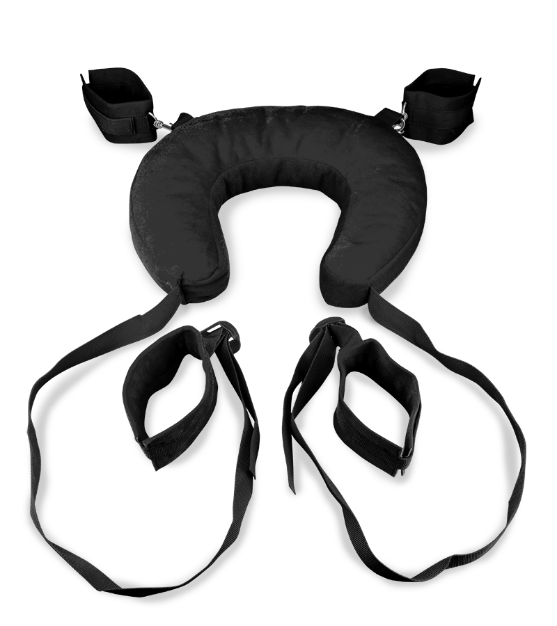 Menottes bondage chevilles et poignets avec coussin