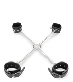 Menottes en croix chevilles poignets cuir