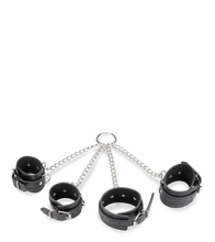 Charger l'image dans la galerie, Menottes en croix chevilles poignets cuir