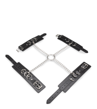 Charger l'image dans la galerie, Menottes en croix chevilles poignets cuir