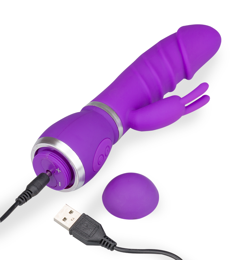 Mini vibro rabbit USB silicone gros gland