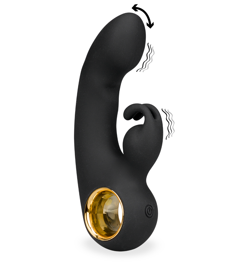 Mini vibromasseur rabbit vibrations et mouvements First Love