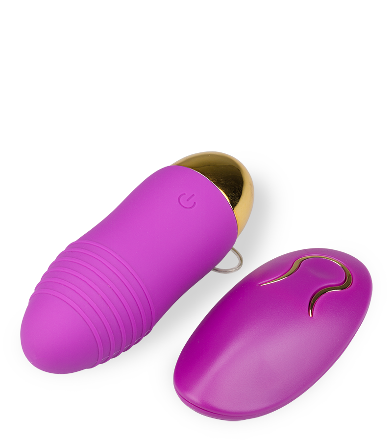 Oeuf vibrant sans fil strié à télécommande USB 12 modes