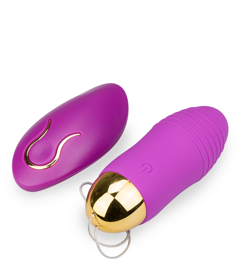 Oeuf vibrant sans fil strié à télécommande USB 12 modes