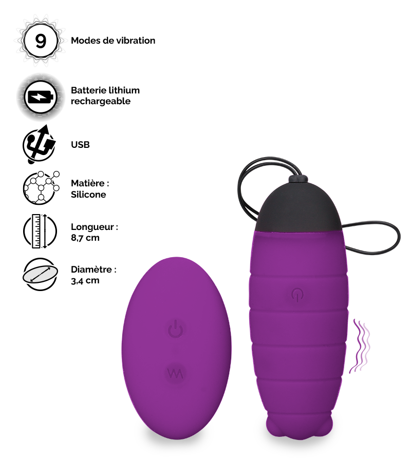 Oeuf vibrant télécommandé Baby Bee