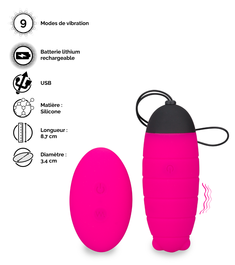 Oeuf vibrant télécommandé Baby Bee