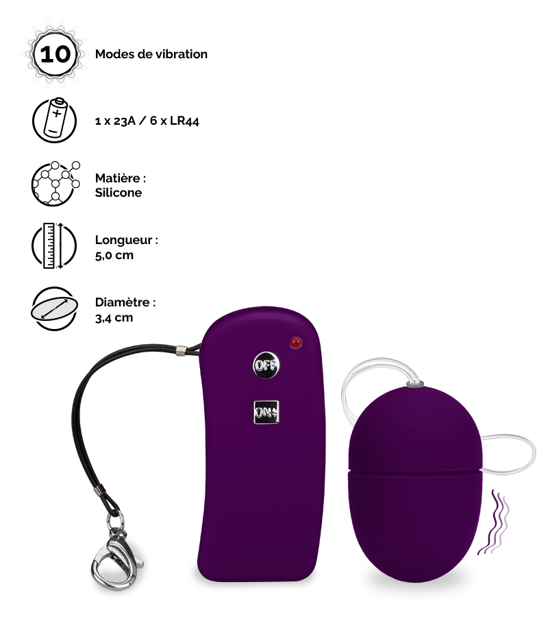 Oeuf vibrant télécommandé Brava - S