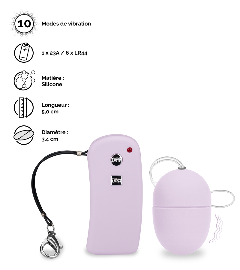 Oeuf vibrant télécommandé Brava - S