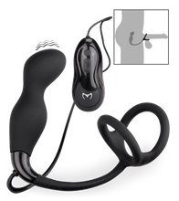 Charger l'image dans la galerie, Petit stimulateur de prostate avec double cockring Remember