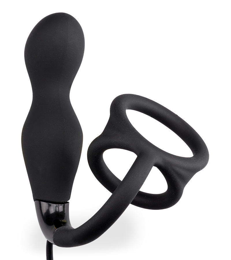 Petit stimulateur de prostate avec double cockring Remember