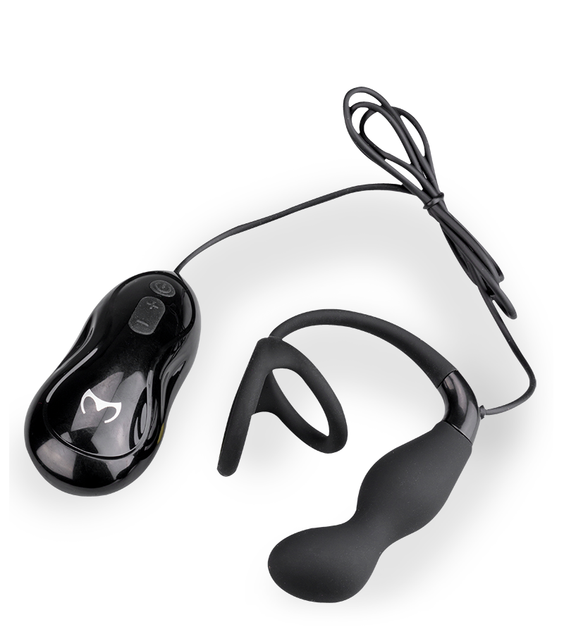 Petit stimulateur de prostate avec double cockring Remember