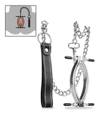 Pince à vagin en acier inoxydable + laisse