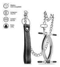 Charger l'image dans la galerie, Pince à vagin en acier inoxydable + laisse