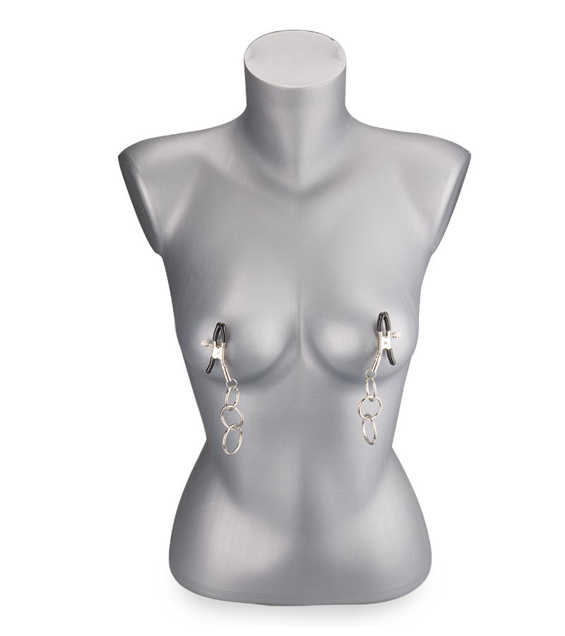 Pinces à seins 3 anneaux métal