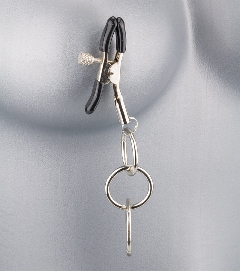 Pinces à seins 3 anneaux métal