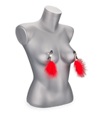 Pinces Ă  seins avec plumeaux