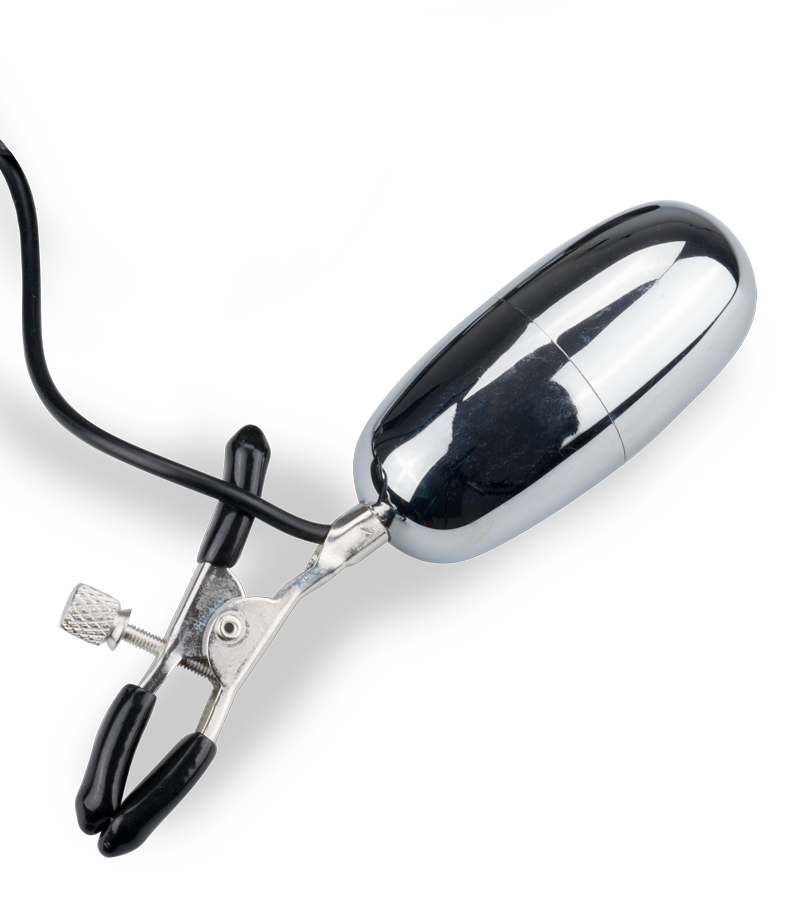 Pinces Ă  seins et gode vibrant